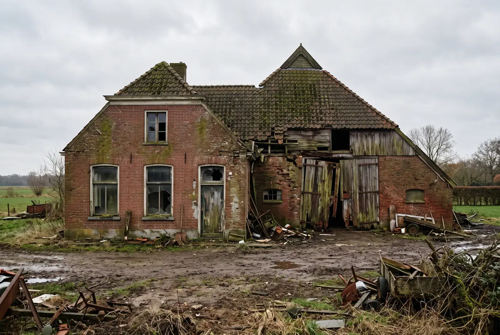 Groningen farmhouse, transformation, before