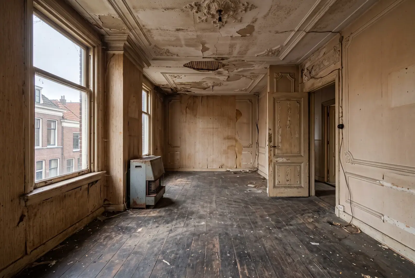 Art Nouveau apartment, restoration, before
