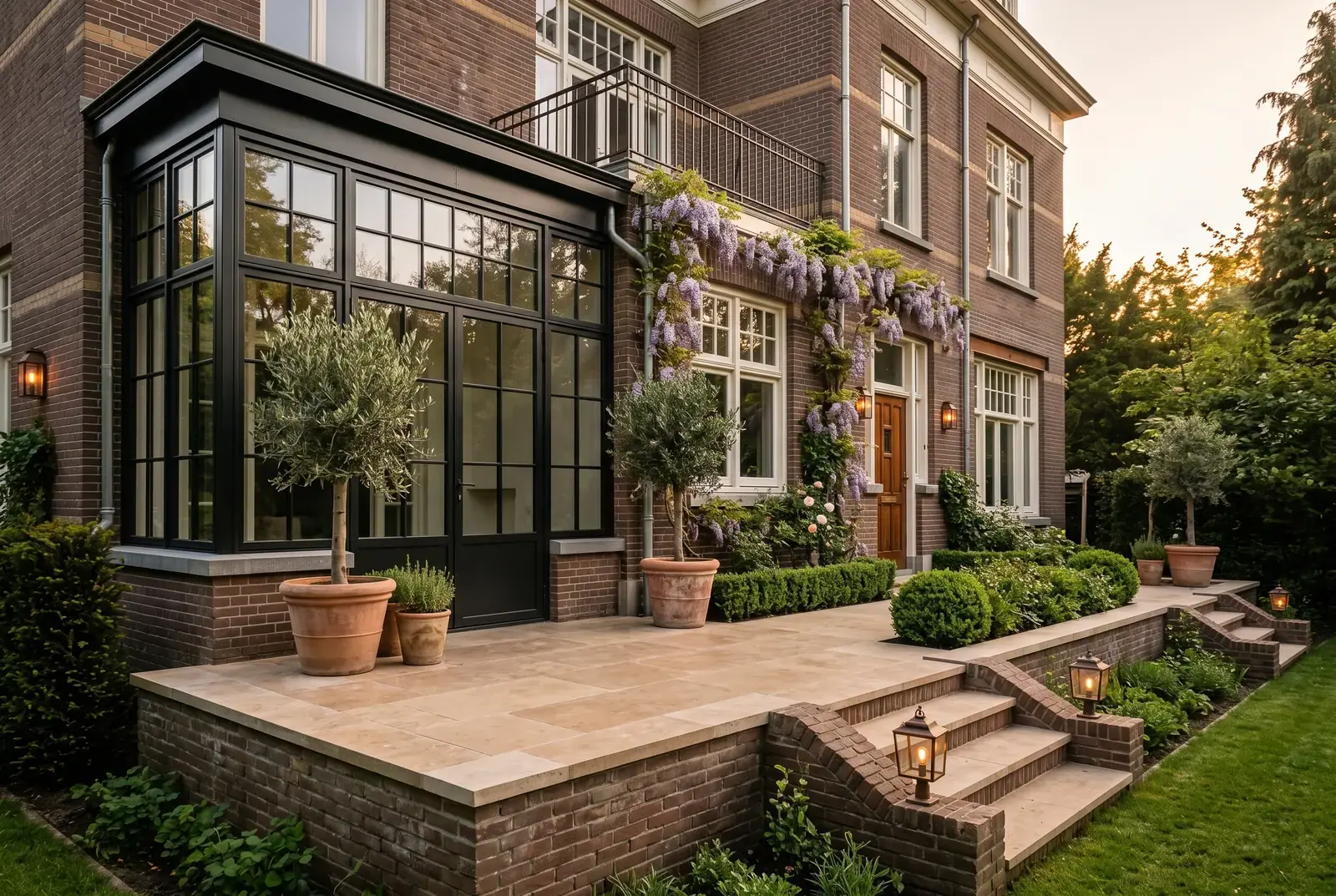 Villa Kralingen, tuingevel en orangerie, Rotterdam