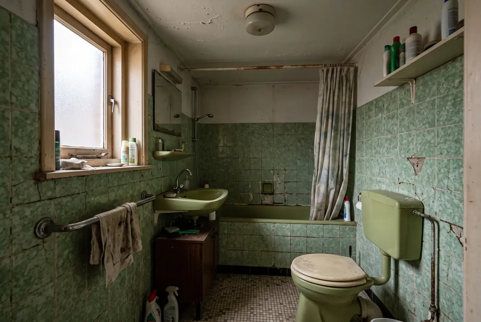 Stadswoning, badkamer, voor