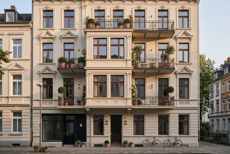 Gründerzeit-gevel, Düsseldorf, na