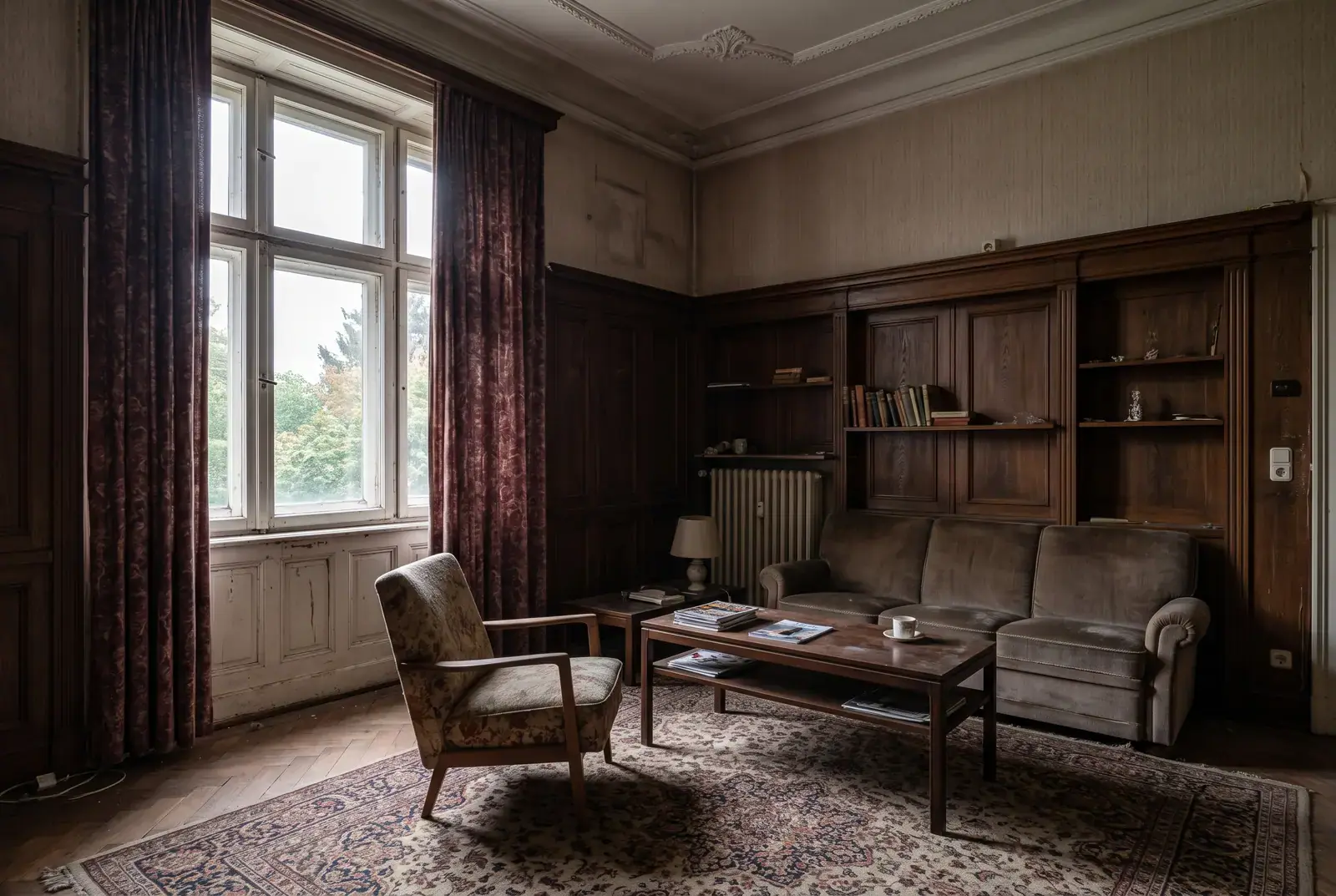 Rijnvilla, woonkamer, voor