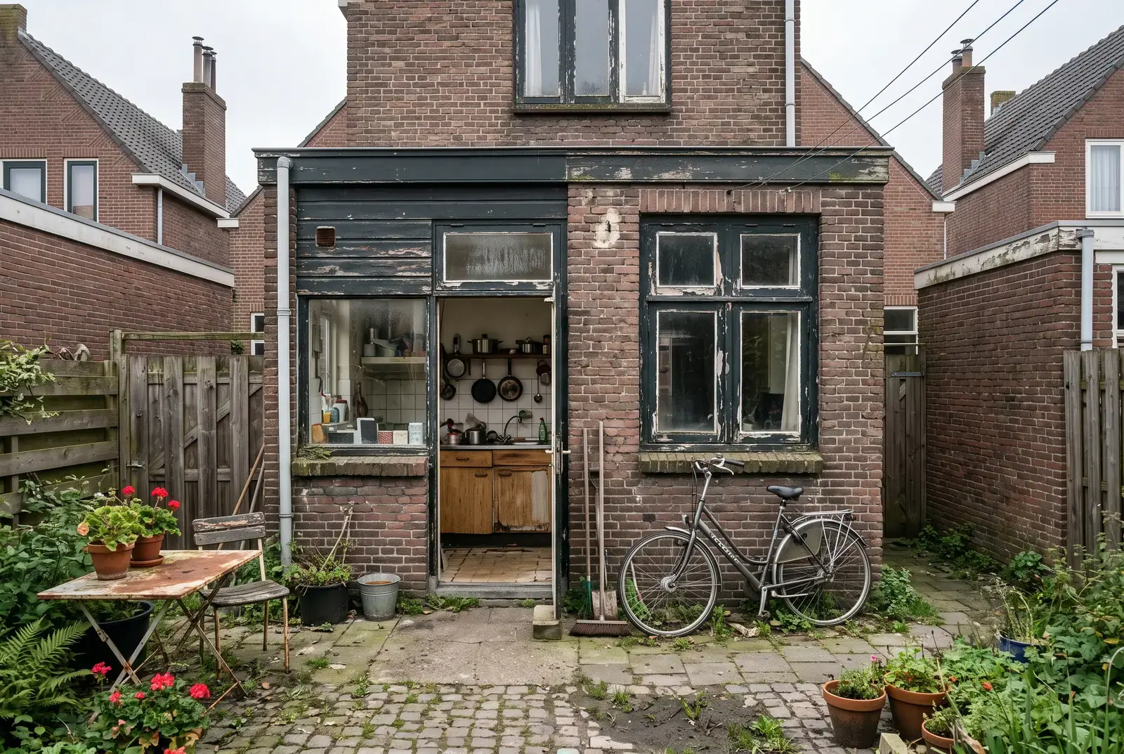 Tuinkamer aanbouw, voor