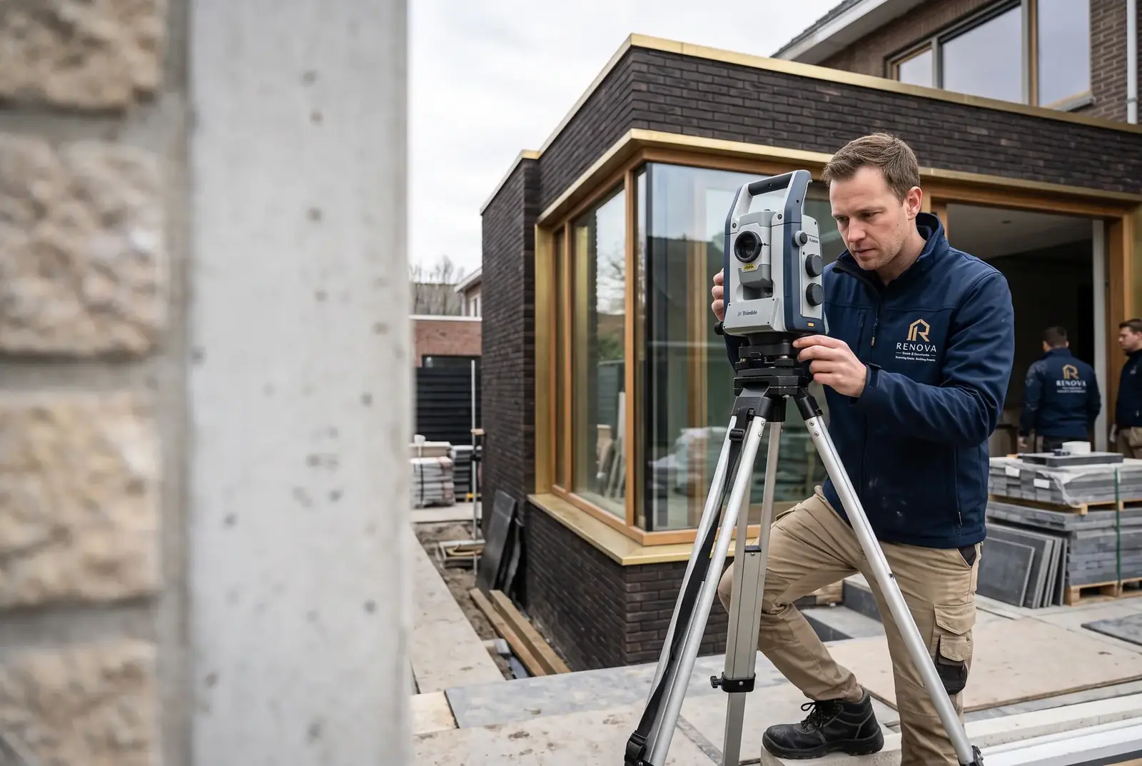 Maatvoering met een total station