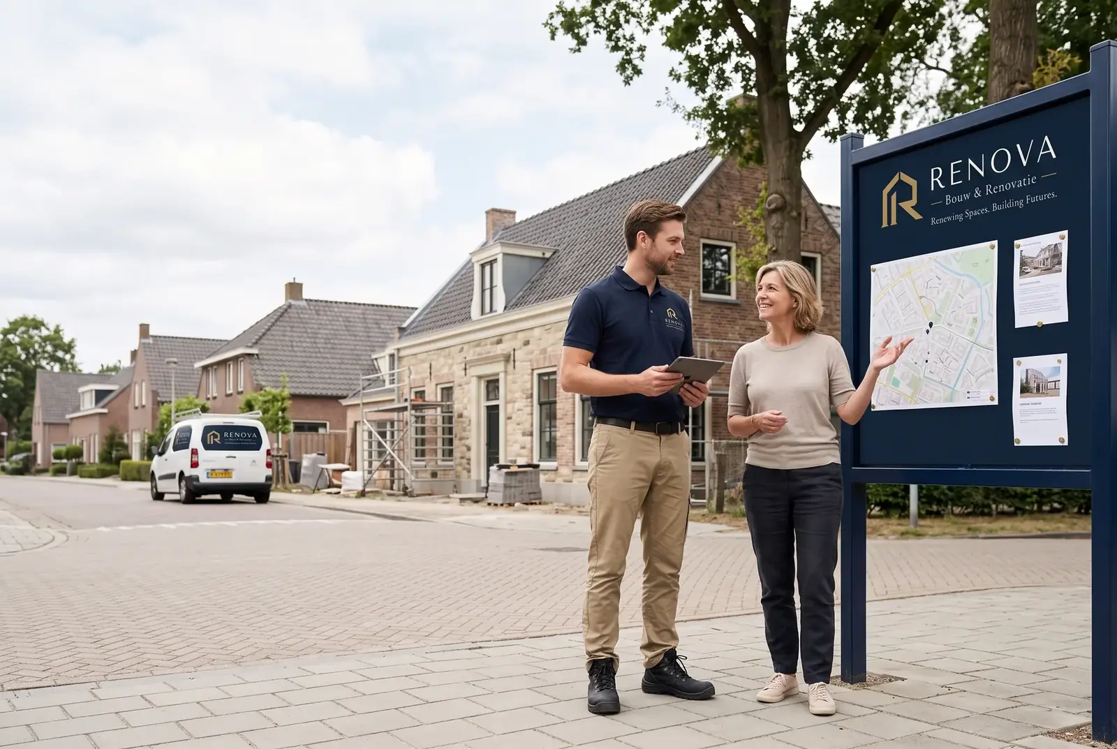 Buurtinformatie over een project met een bewoner