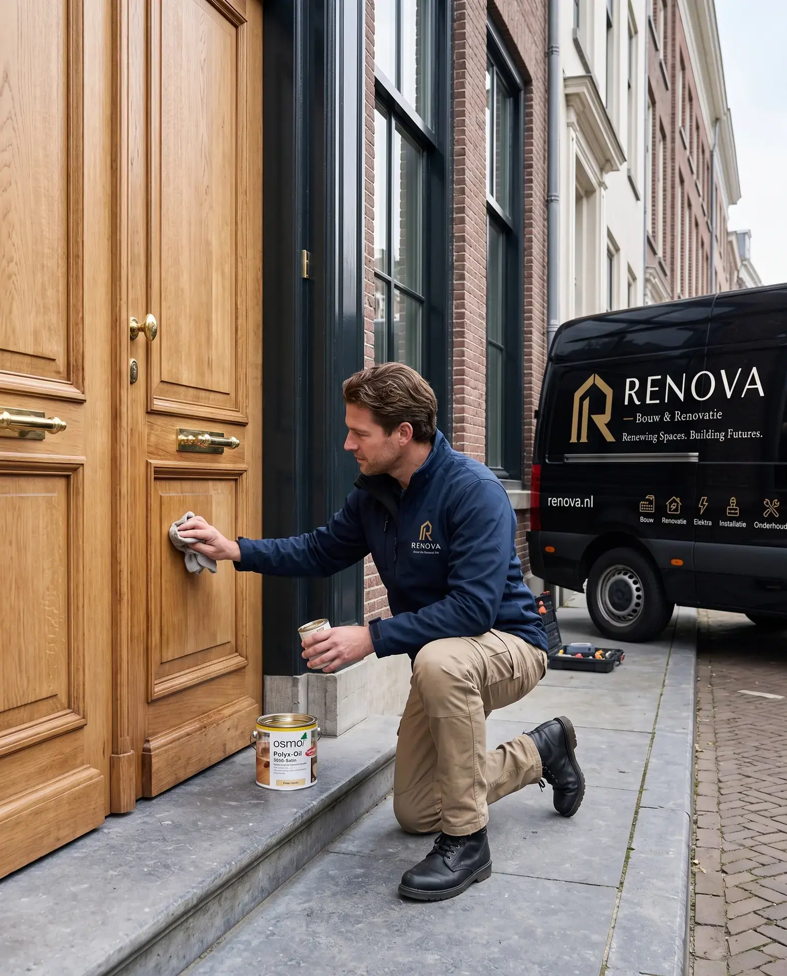 Onderhoud van een eiken voordeur